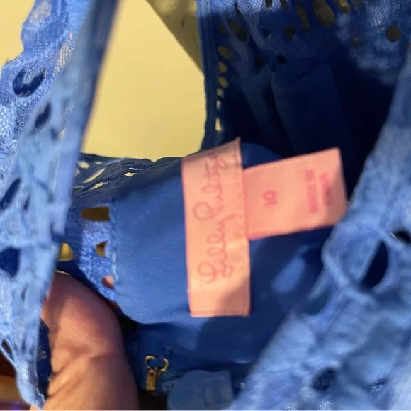Lilly Pulitzer Kenna Halter Bennet Blue Vibrant Blue Lace Dress Lilly Pulitzer Kenna Halter Bennet Blue Vibrant Blue Lace Dress